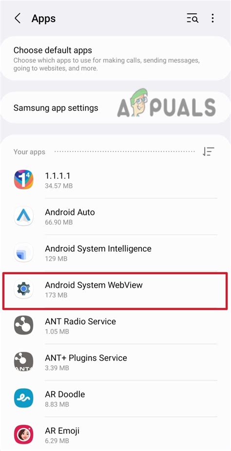 Image result for Android System Webview Beta Program