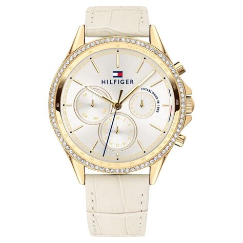 Buy Online Tommy Hilfiger Quartz Multifunction Silver Dial Leather ...