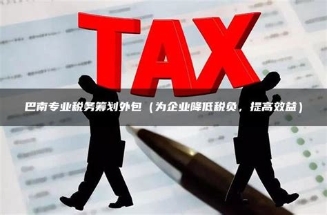巴南专业税务筹划外包（为企业降低税负，提高效益） - 灵活用工平台