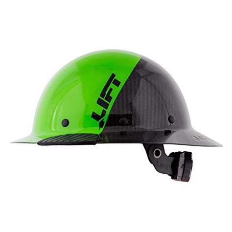 Lift Safety DAX Fifty 50 Green Carbon Fiber Full Brim Hard Hat | Sports ...