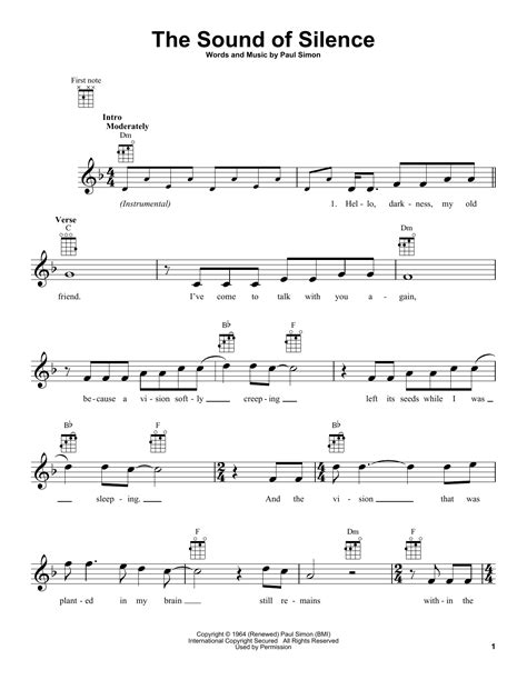 Sound Of Silence Guitar Chords