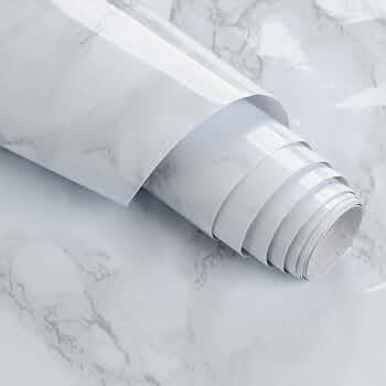 NAREVAL White Marble Wall Stickers Marble Wallpaper Furniture Kitchen ...