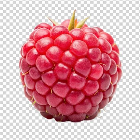 A red raspberry on transparent background | Premium AI-generated PSD