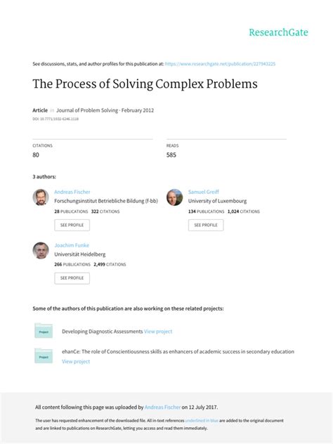 Solve a Complex Problem 的图像结果