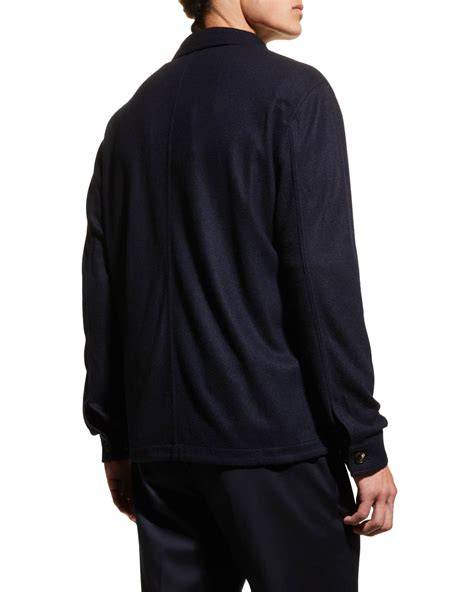 Peter Millar Men's Cashmere Chore Coat | Neiman Marcus