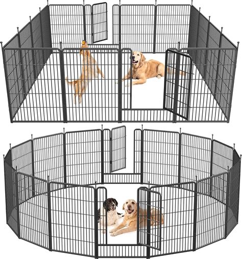Snapklik.com : Musen Dog Playpen Outdoor, 16 Panels Dog Pen 40" Height ...