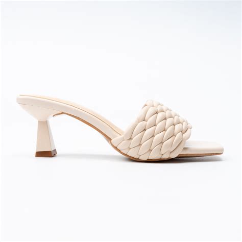 Elara Braided - Cream Casual Heels – Forever Shoe Bazar