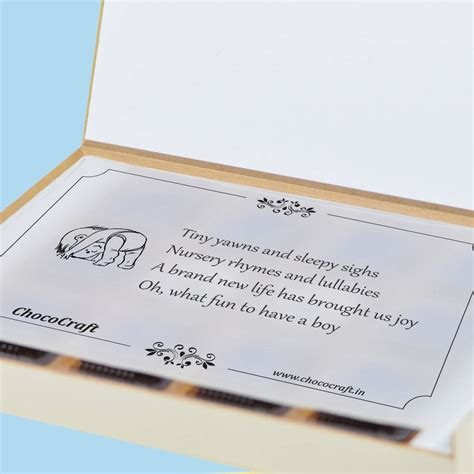 Birth Announcement Gifts, Birth Announcement with chocolates – CHOCOCRAFT