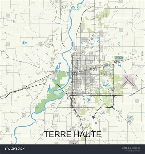 Terre Haute Indiana United States Map Stock Vector (Royalty Free ...