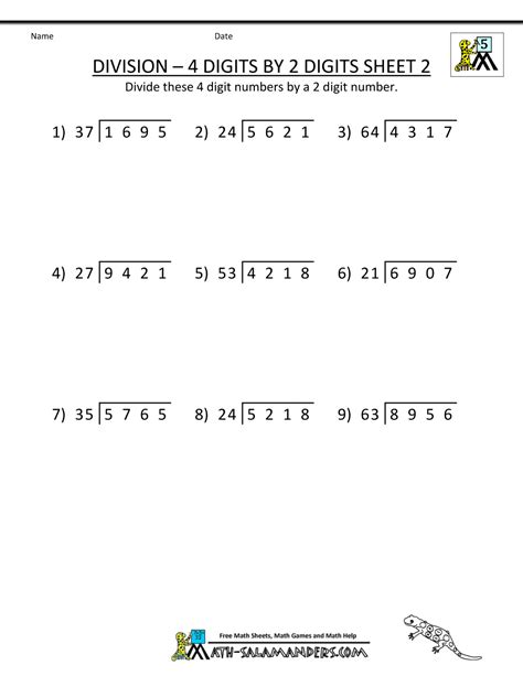 Image result for How to Divide 4 Digit Numbers by 2 Digit