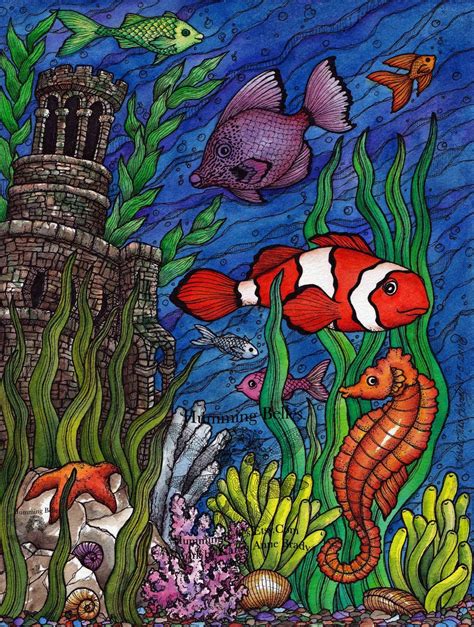Sea drawing, Under the sea drawings, Ocean drawing