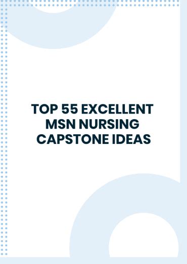 Examples of Capstone Paper for Nursing