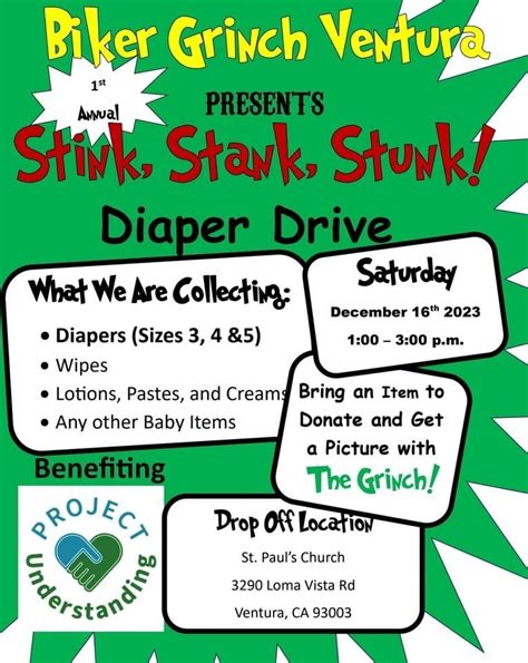 Stink! Stank! Stunk! Diaper Drive!, St. Paul's Ventura, 16 December ...