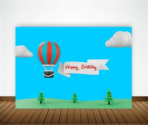 Buy Hot Air Birthday Party Decoration Backdrop | Party Supplies ...