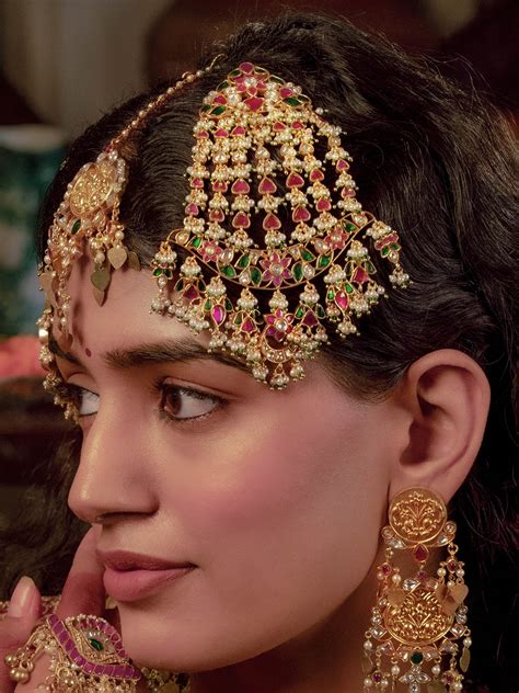 Multicolor Gold Plated Jadau Kundan Passa - MP24M – Mortantra