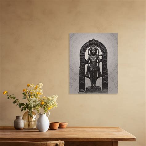 Shri Ram Lalla Ayodhya Mandir Idol Canvas Art for Wall - Magicdecor®