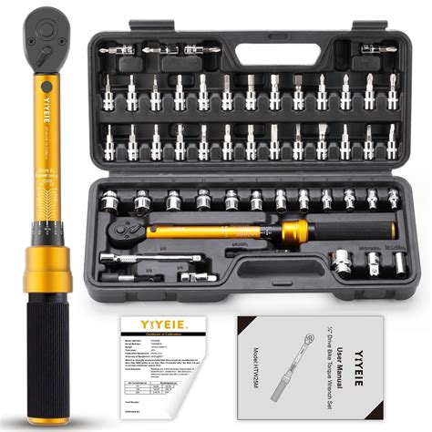 Snapklik.com : YIYEIE 50Pcs Master Bike Torque Wrench Set, 1/4 Inch ...