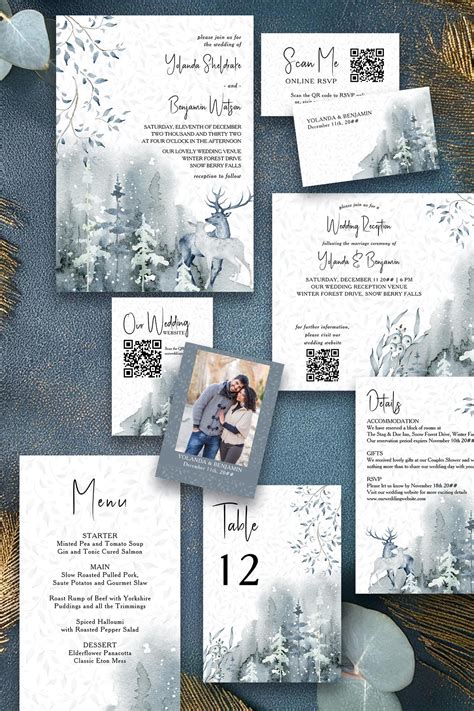 Winter Themed Wedding Invitation Suites — DARLING & MAY