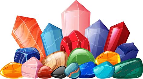 Pile of gemstones and crystals 13426889 Vector Art at Vecteezy