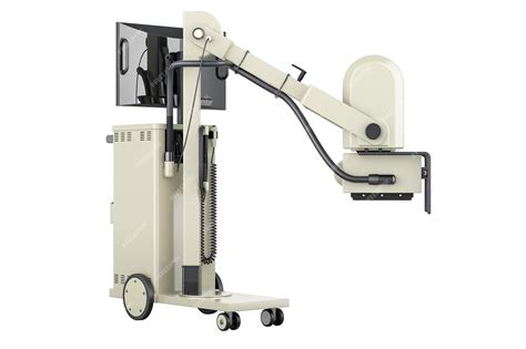 Portable xray machine mobile xray machine 3d rendering isolated on transparent background ...