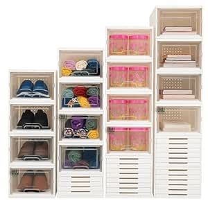 WESN HOMES QUALITY FIRST Storage Organiser - 4Layer Shoe Box Plastic ...