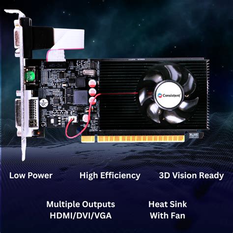 Consistent 610 Graphics Card 2GB DDR3 64-bit, 2GB PCI-Express pci_e dd ...