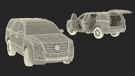 3D Cadillac Escalade SUV Rigged model | 3D Molier International