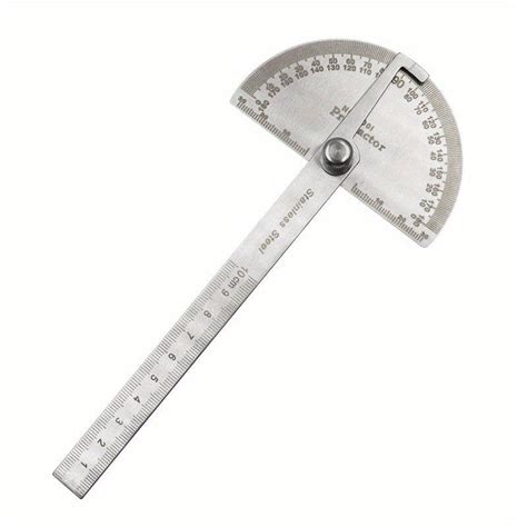 Stainless Steel Angle Ruler 0-100mm Scale Protractor Adjustable ...