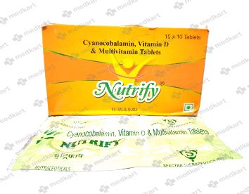 NUTRIFY TABLET 10'S, Price, Composition & Generic Alternatives - Medkart