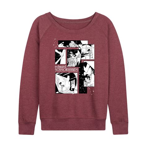 Edward Scissorhands - Comic Panels - Women's French Terry Long Sleeve ...