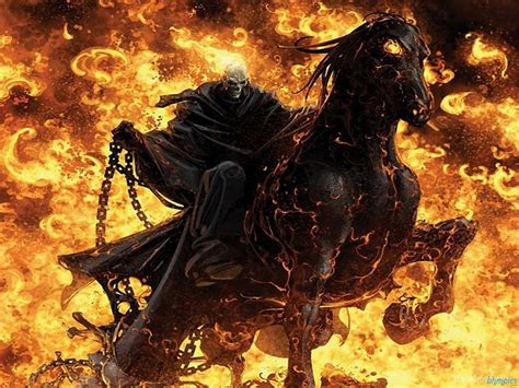 Download Cool 3D Ghost Rider In Horse Wallpaper | Wallpapers.com