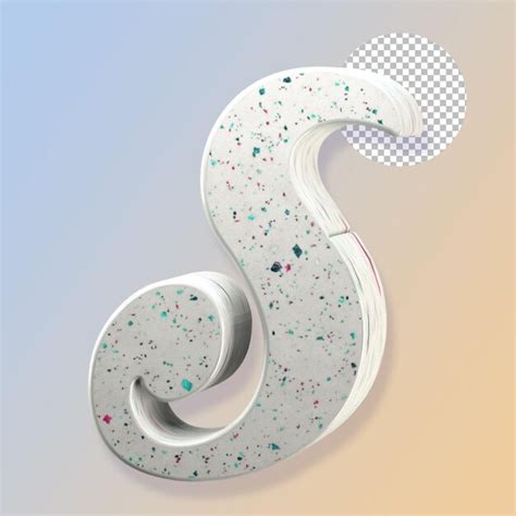 Letter s 3d render | Premium PSD