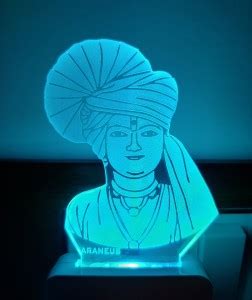 ARANEUS Shree Swaminarayan Prabhu 3D Illusion LED Night Lamp Price in ...