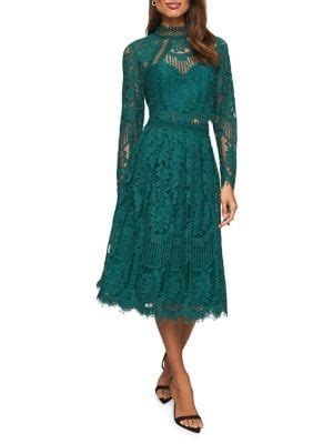 Openwork Premium Lace Long-Sleeve Top