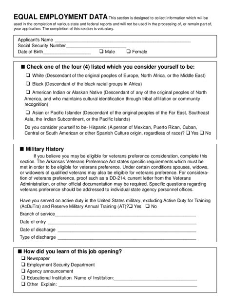 AR Application for Employment Form - Fill Online, Printable, Fillable ...