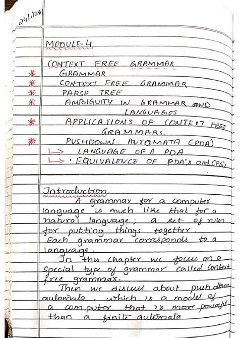 TOC MOD 5 - Context Free Languages and Turing Machines Notes - Studocu