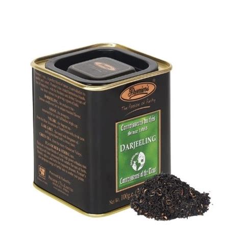 Darjeeling Black Whole Leaf Tea in Square Metal Caddy | Teamoods India