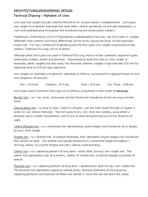 Image result for Technical Drawing Line Types