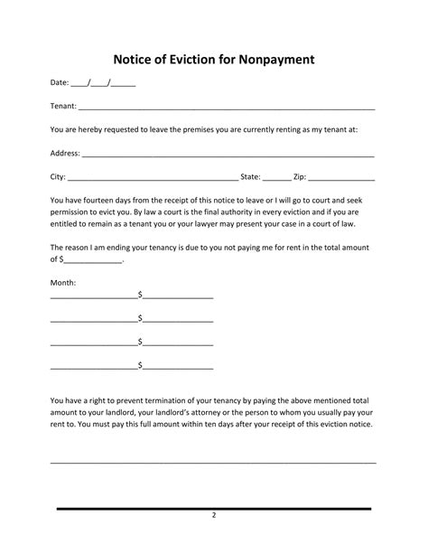 Free And Printable Eviction Notice Templates [PDF, Word] / 30 Day