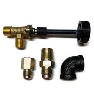 On/Off Valve with Knob Handle and Single Extension for Gas Logs ...