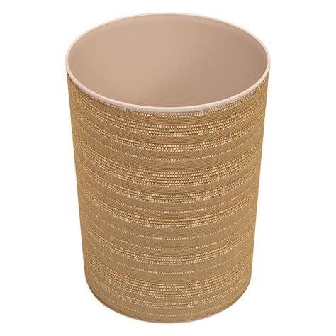 Winslow Gold Round Trash Bin 10L | At Home