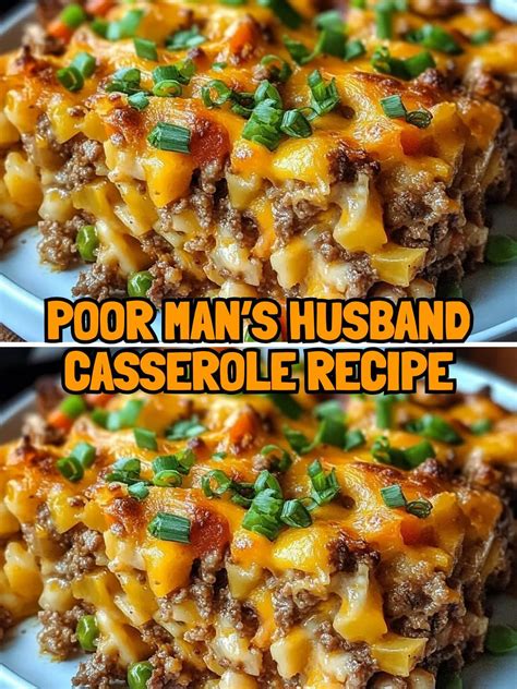 Poor Man’s Husband Casserole Recipe | Recipe in 2025 | Casserole ...