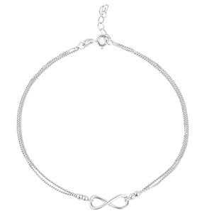 ZAVYA 925 Sterling Silver Designer Layered Infinity Rhodium Plated ...