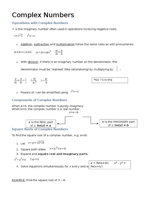 Image result for Operations with Complex Numbers Worksheet