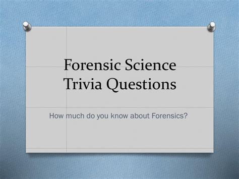 Image result for Forensic Science Test Questions