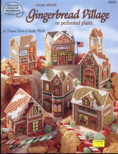 Gingerbread Village 1/20 | Plastic canvas, Cross stitch house, Plastic ...
