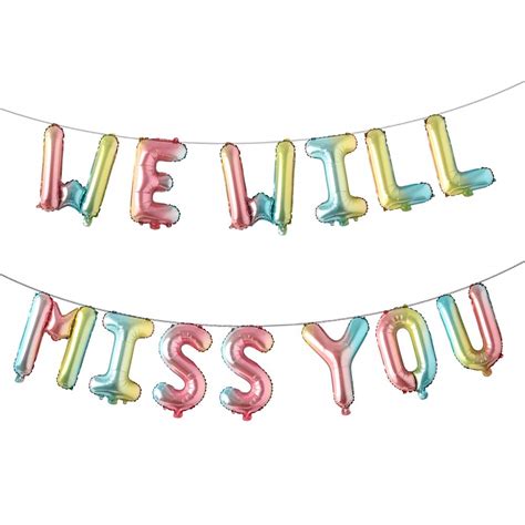 Buy Farewell Party Decorations Supplies We Will Miss You Balloon Banner ...