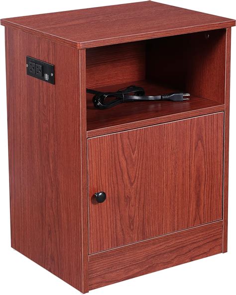 Buy Rxicdeo Nightstand with Charging Station,Modern End Side Table with ...