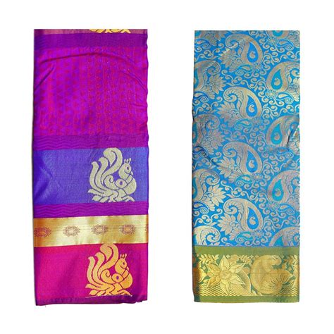 Buy Kumaran Silks Sarees (Pack of 2, Multicolor) at Amazon.in