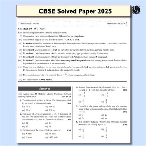 PW CBSE Class 10 Mathematics Sample Papers 2026 | 15 Papers + Mind Maps ...